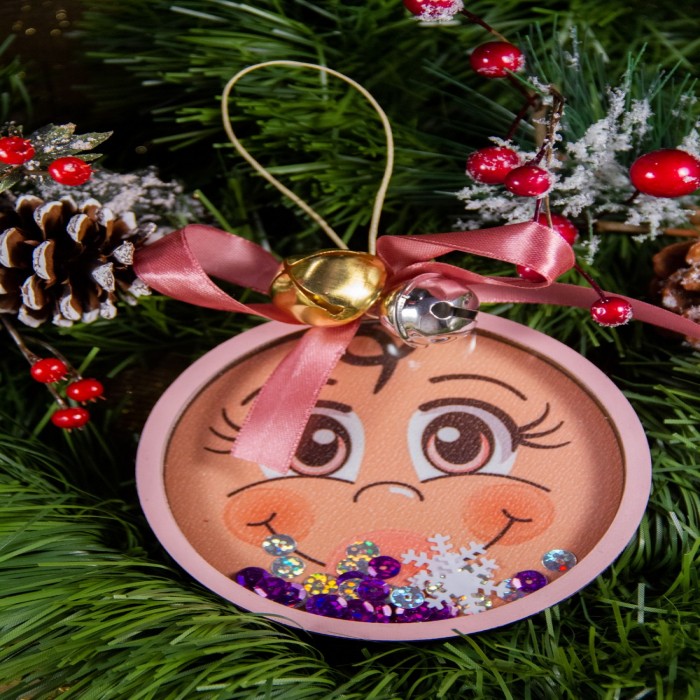 Χριστουγεννιάτικο στολίδι ''Φατσούλα μωρό μπισκοτάκι'' (HC1067)